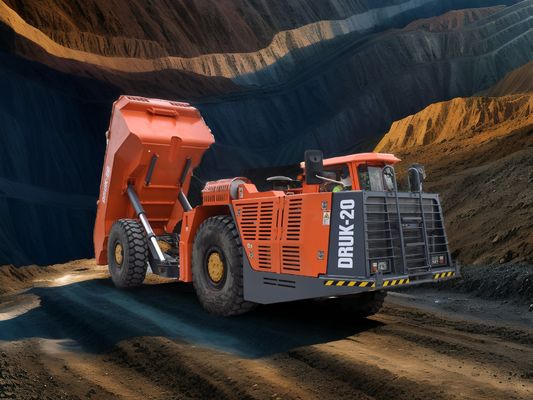 Geactificeerde ondergrondse mijnbouw Shuttle dumper 20 ton laadvermogen Minitruck